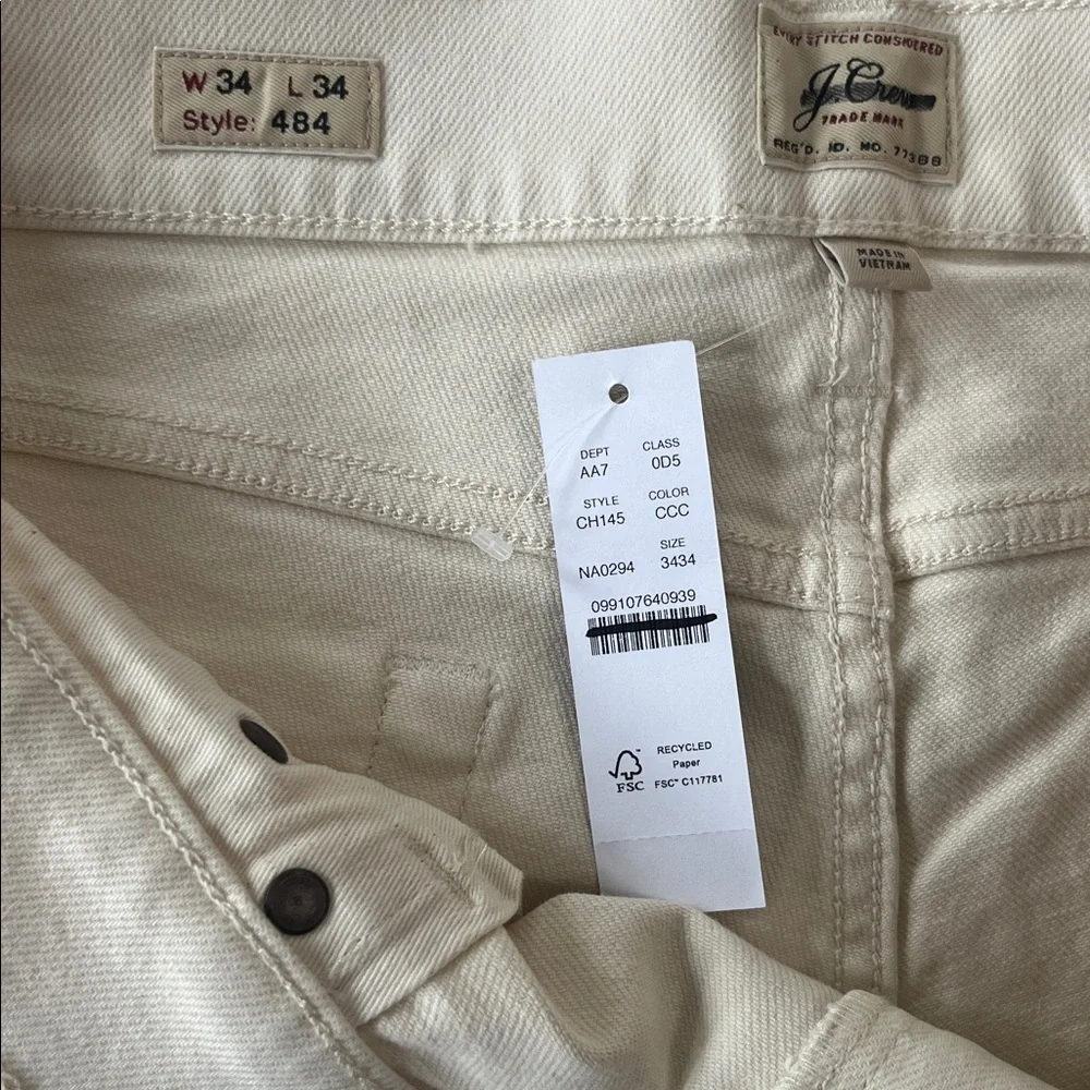J. Crew 484 Slim-fit Bergen five-pocket pant